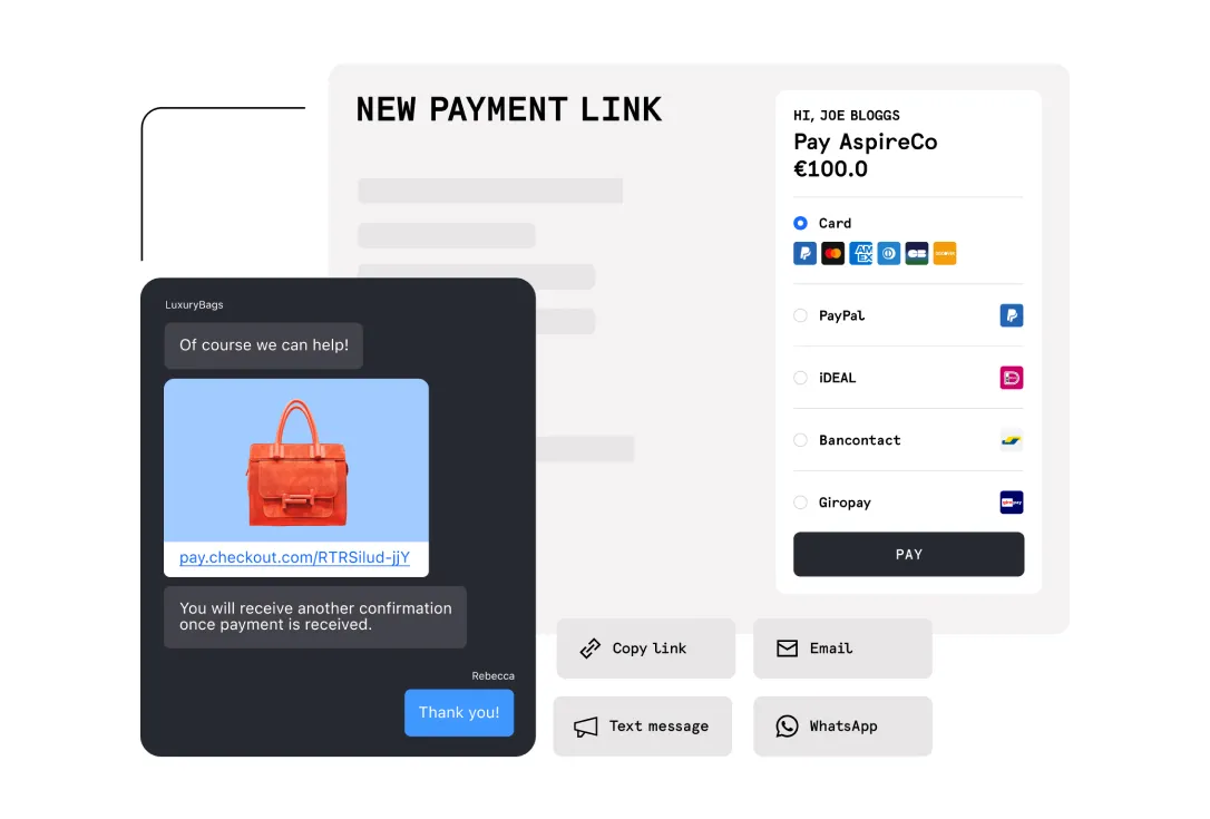 Accept payments on any channel with payment links